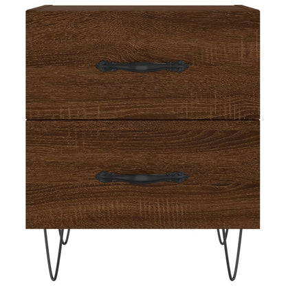 Nachtkastje 40X35X47,5 Cm Bewerkt Hout Bruin Eikenkleur