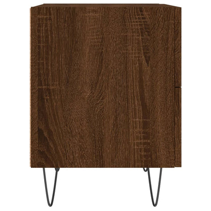 Nachtkastje 40X35X47,5 Cm Bewerkt Hout Bruin Eikenkleur