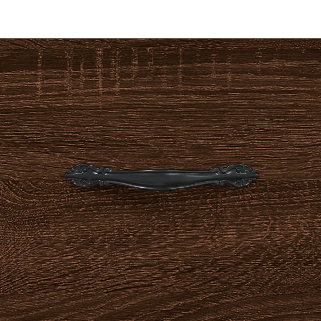 Nachtkastje 40X35X47,5 Cm Bewerkt Hout Bruin Eikenkleur