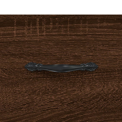 Nachtkastje 40X35X47,5 Cm Bewerkt Hout Bruin Eikenkleur