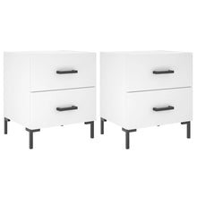 Nachtkastjes 2 st 40x35x47,5 cm bewerkt hout wit