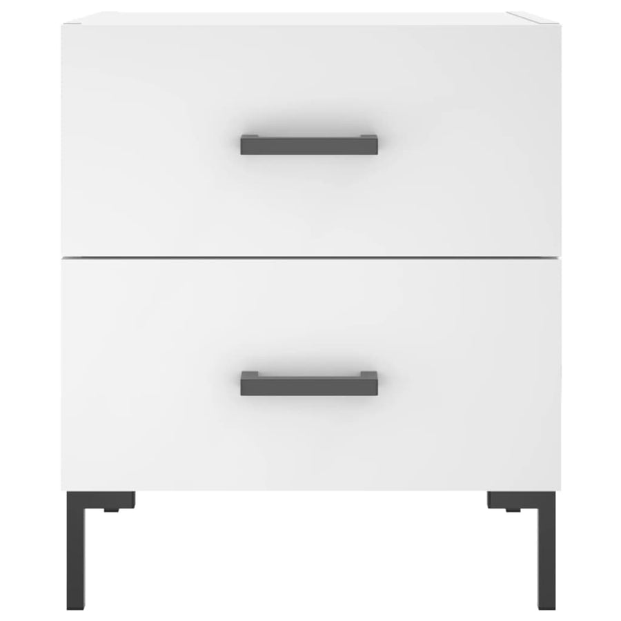Nachtkastjes 2 st 40x35x47,5 cm bewerkt hout wit