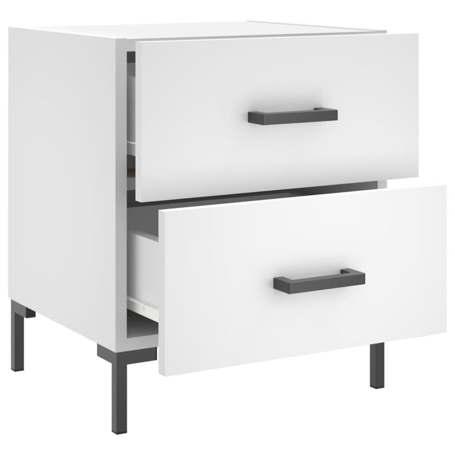 Nachtkastjes 2 st 40x35x47,5 cm bewerkt hout wit