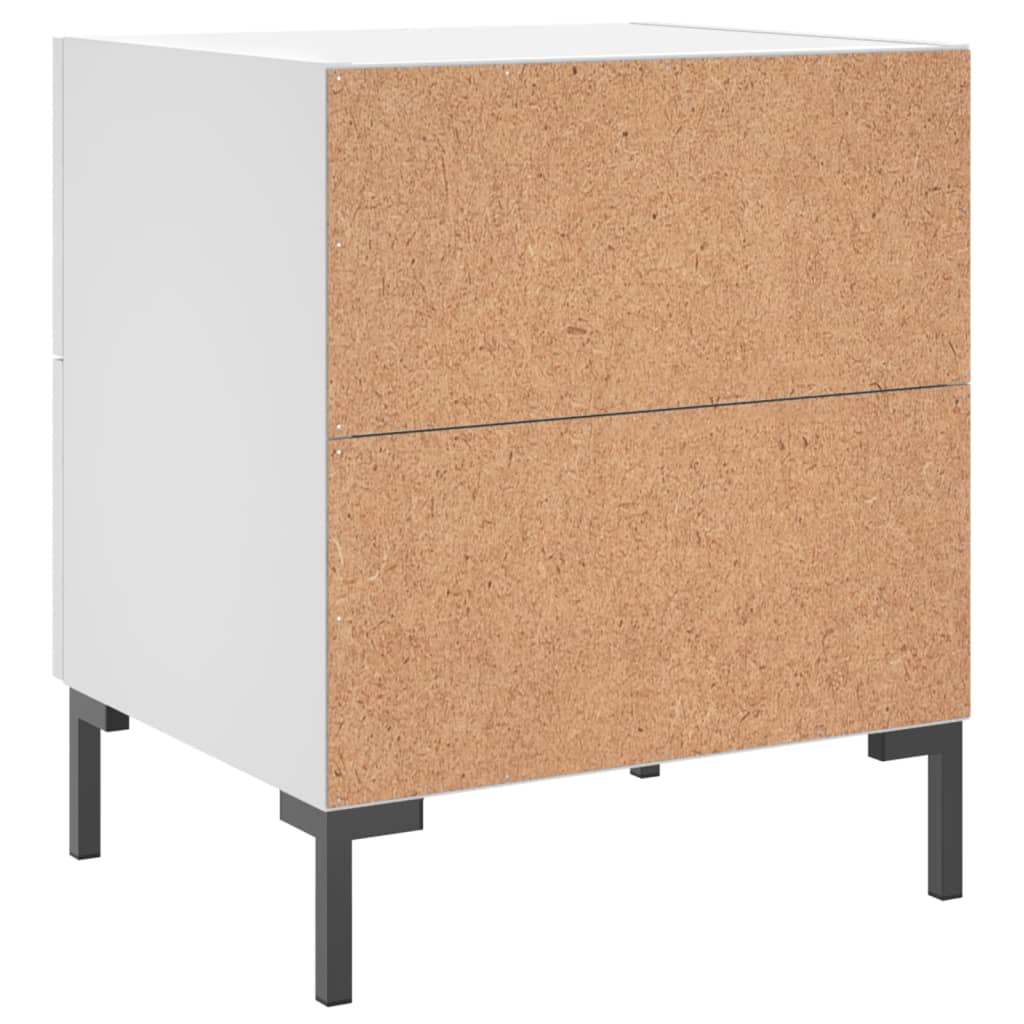 Nachtkastjes 2 st 40x35x47,5 cm bewerkt hout wit