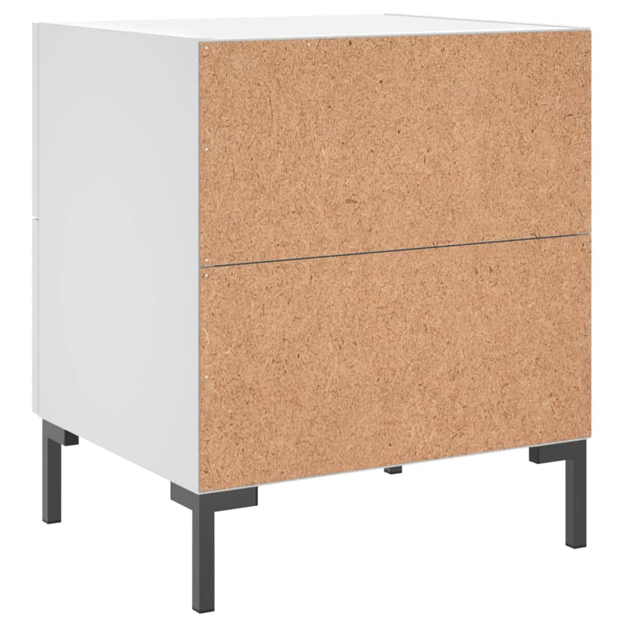 Nachtkastjes 2 st 40x35x47,5 cm bewerkt hout wit