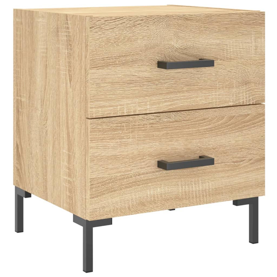 Nachtkastje 40x35x47,5 cm bewerkt hout sonoma eikenkleurig