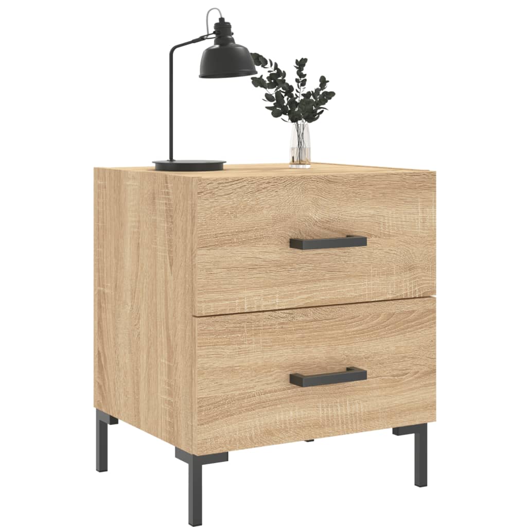 Nachtkastje 40x35x47,5 cm bewerkt hout sonoma eikenkleurig
