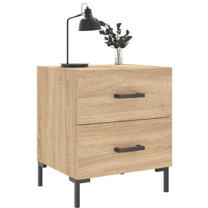 Nachtkastje 40x35x47,5 cm bewerkt hout sonoma eikenkleurig