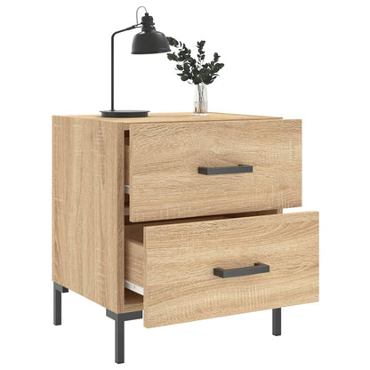 Nachtkastje 40x35x47,5 cm bewerkt hout sonoma eikenkleurig