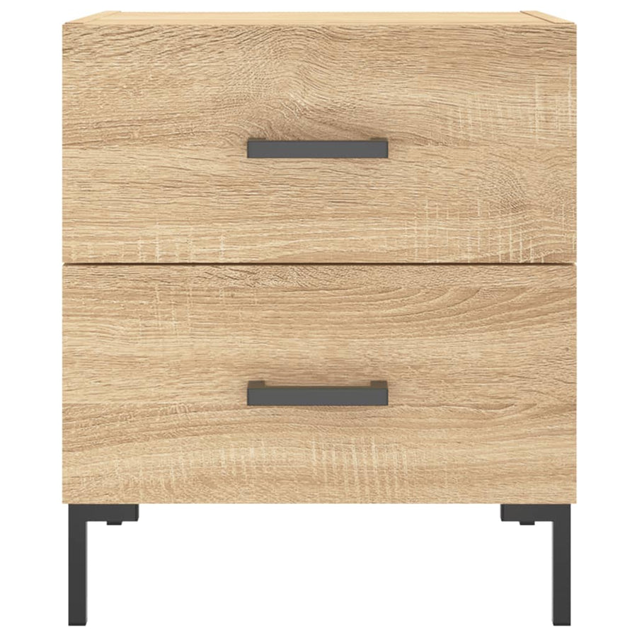 Nachtkastje 40x35x47,5 cm bewerkt hout sonoma eikenkleurig