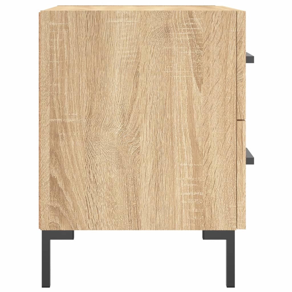 Nachtkastje 40x35x47,5 cm bewerkt hout sonoma eikenkleurig