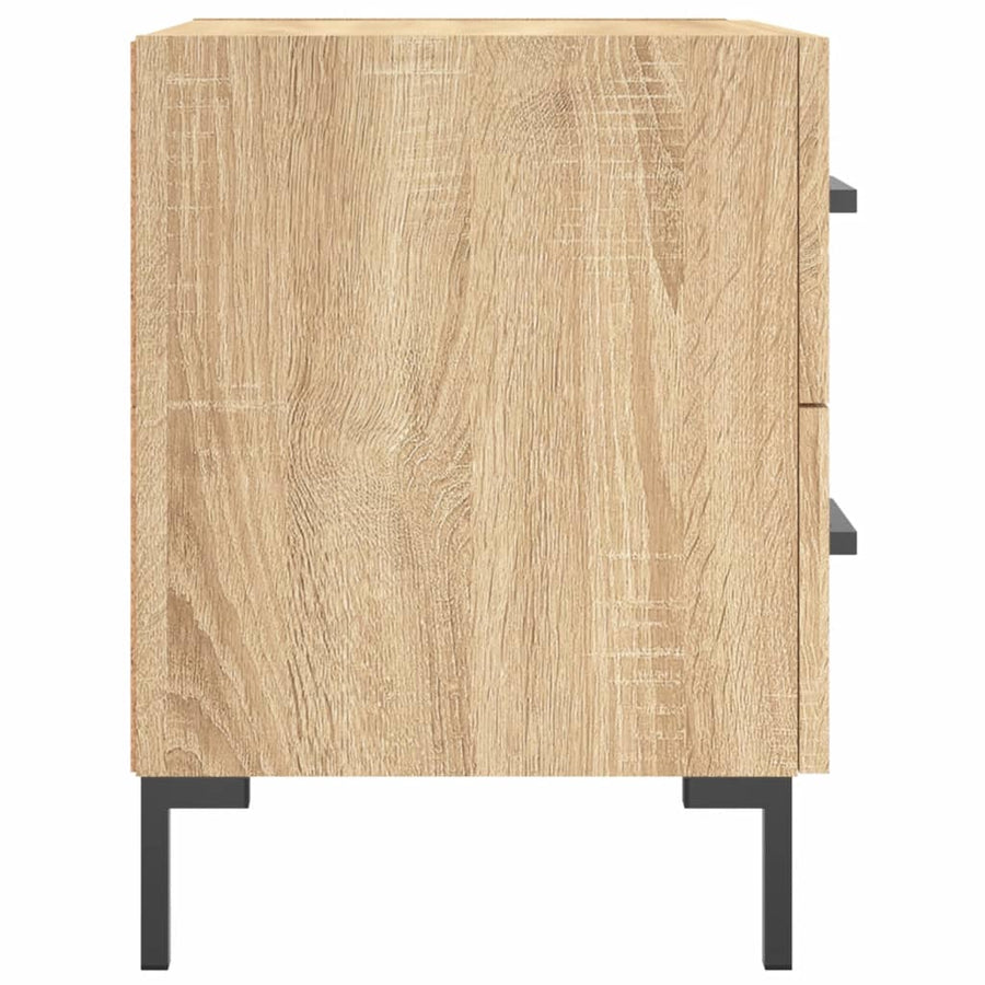 Nachtkastje 40x35x47,5 cm bewerkt hout sonoma eikenkleurig