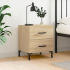Nachtkastje 40x35x47,5 cm bewerkt hout sonoma eiken