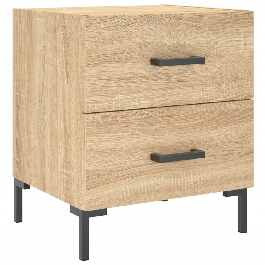 Nachtkastjes 2 st 40x35x47,5 cm bewerkt hout sonoma eikenkleur