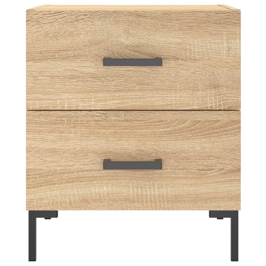 Nachtkastjes 2 st 40x35x47,5 cm bewerkt hout sonoma eikenkleur