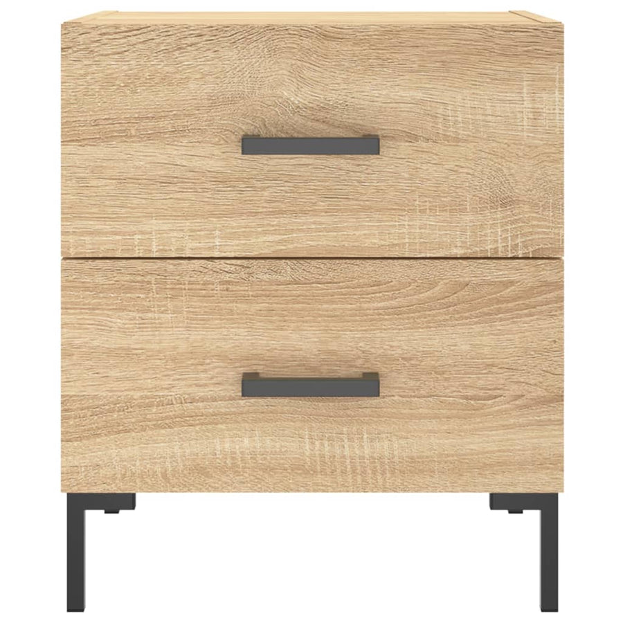 Nachtkastjes 2 st 40x35x47,5 cm bewerkt hout sonoma eikenkleur
