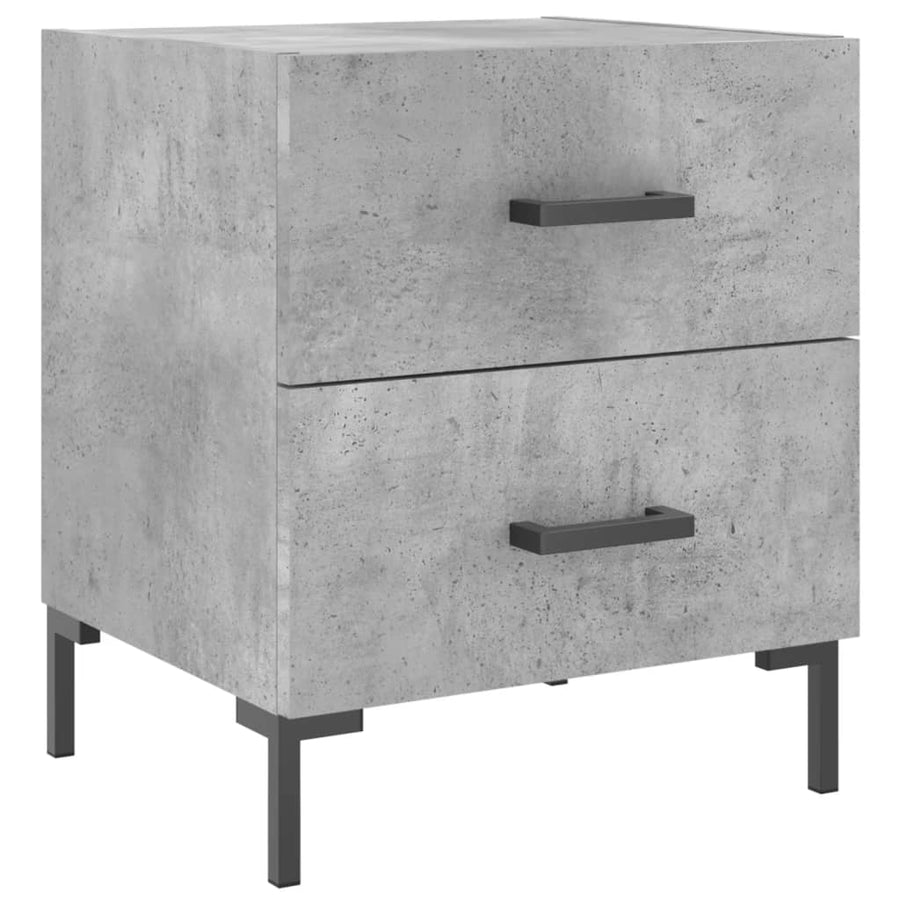 Nachtkastje 40X35X47,5 Cm Bewerkt Hout 1 Betongrijs