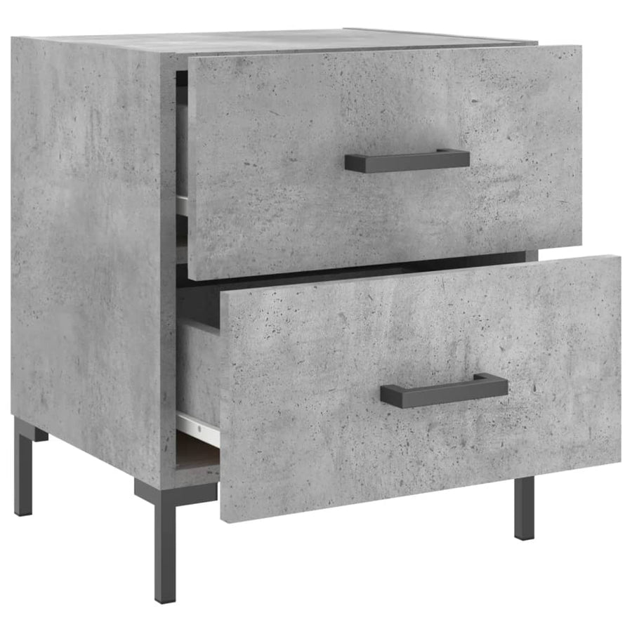 Nachtkastje 40X35X47,5 Cm Bewerkt Hout 1 Betongrijs