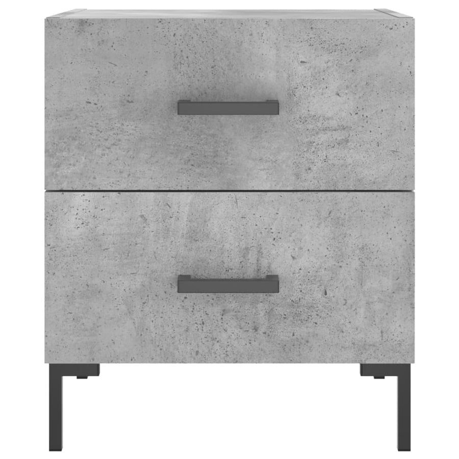 Nachtkastje 40X35X47,5 Cm Bewerkt Hout 1 Betongrijs