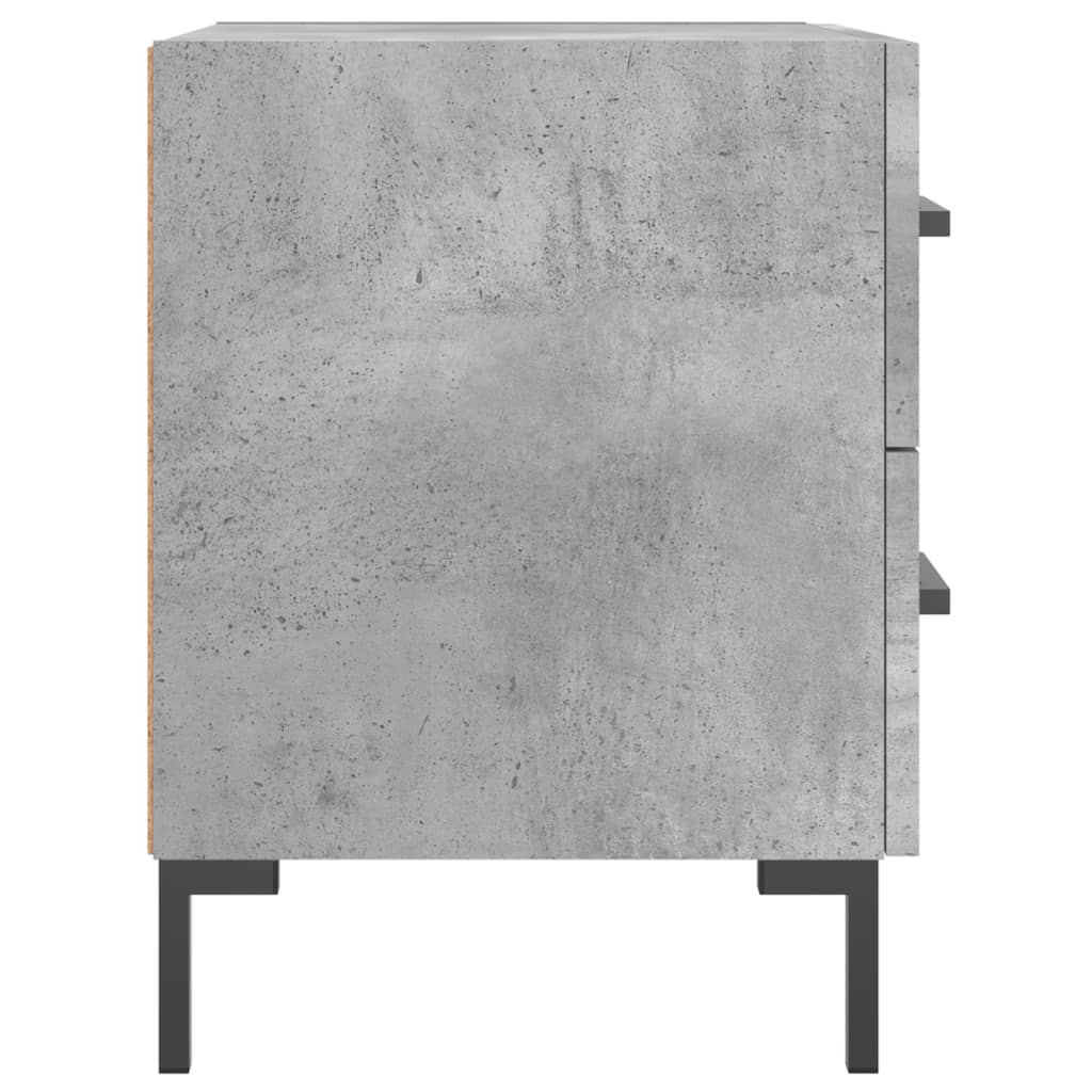 Nachtkastje 40X35X47,5 Cm Bewerkt Hout 1 Betongrijs