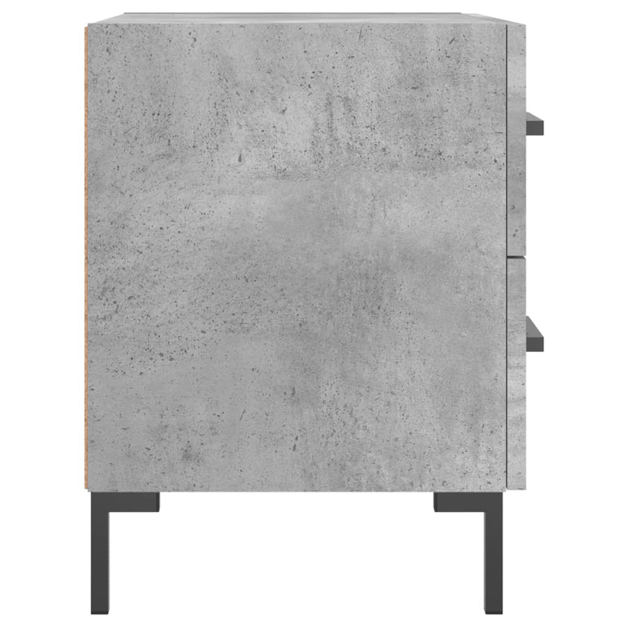 Nachtkastje 40X35X47,5 Cm Bewerkt Hout 1 Betongrijs