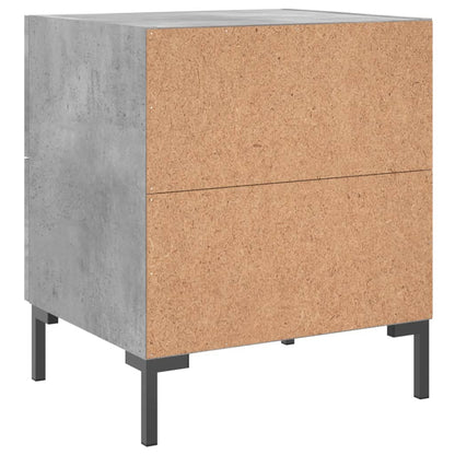 Nachtkastje 40X35X47,5 Cm Bewerkt Hout 1 Betongrijs