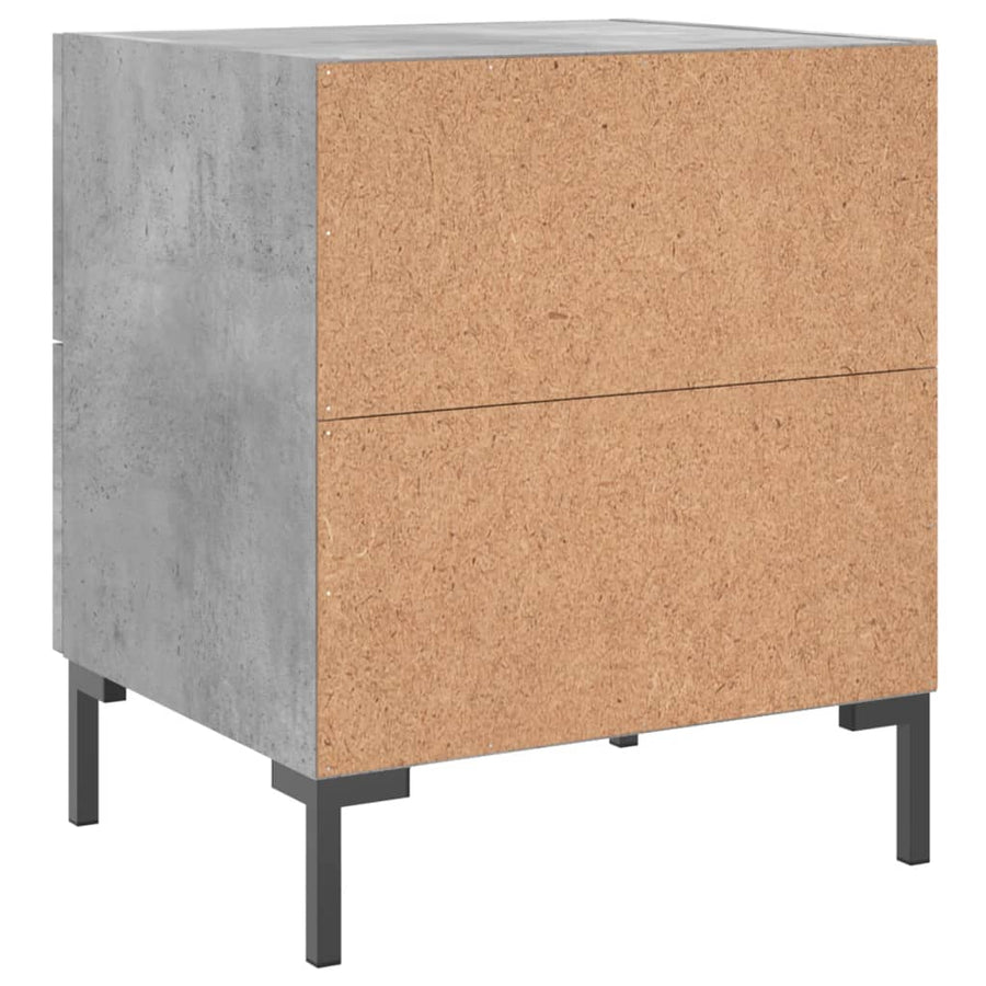 Nachtkastje 40X35X47,5 Cm Bewerkt Hout 1 Betongrijs