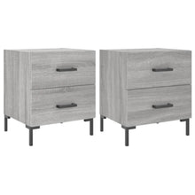 Nachtkastjes 2 St 40X35X47,5 Cm Bewerkt Hout Grijs Sonoma Eiken
