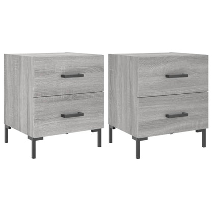 Nachtkastjes 2 St 40X35X47,5 Cm Bewerkt Hout Grijs Sonoma Eiken