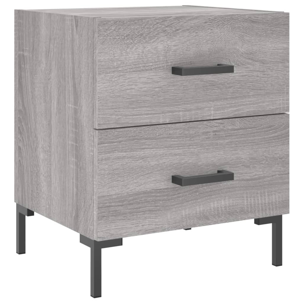 Nachtkastjes 2 St 40X35X47,5 Cm Bewerkt Hout Grijs Sonoma Eiken