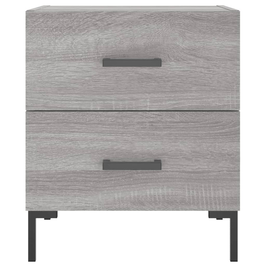 Nachtkastjes 2 St 40X35X47,5 Cm Bewerkt Hout Grijs Sonoma Eiken