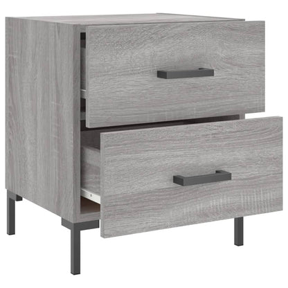Nachtkastjes 2 St 40X35X47,5 Cm Bewerkt Hout Grijs Sonoma Eiken