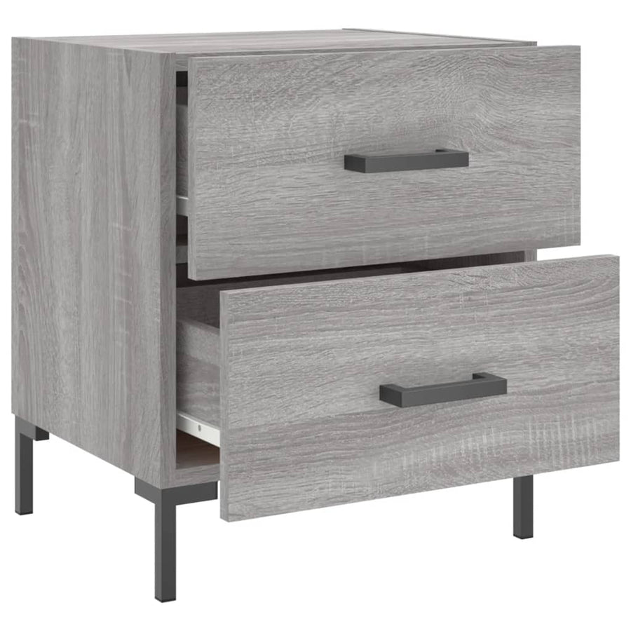 Nachtkastjes 2 St 40X35X47,5 Cm Bewerkt Hout Grijs Sonoma Eiken
