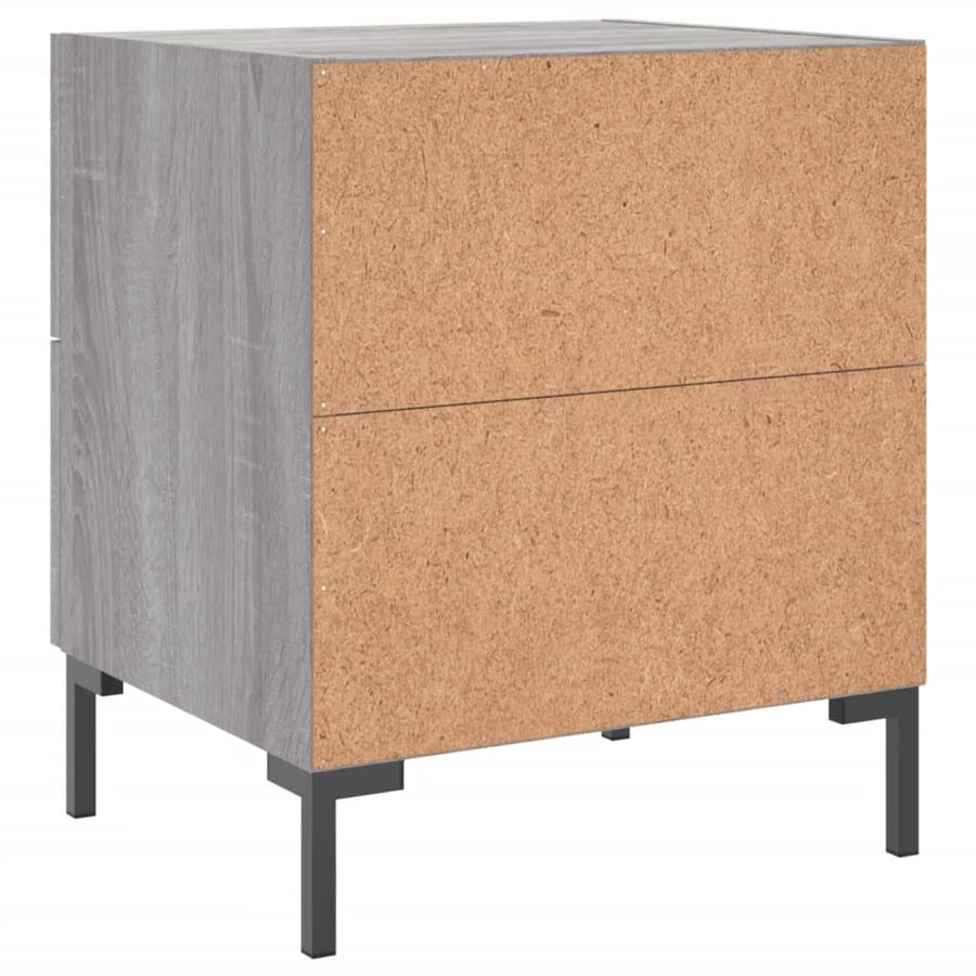 Nachtkastjes 2 St 40X35X47,5 Cm Bewerkt Hout Grijs Sonoma Eiken