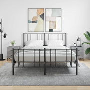 Nachtkastjes 2 st 40x35x47,5 cm bewerkt hout grijs