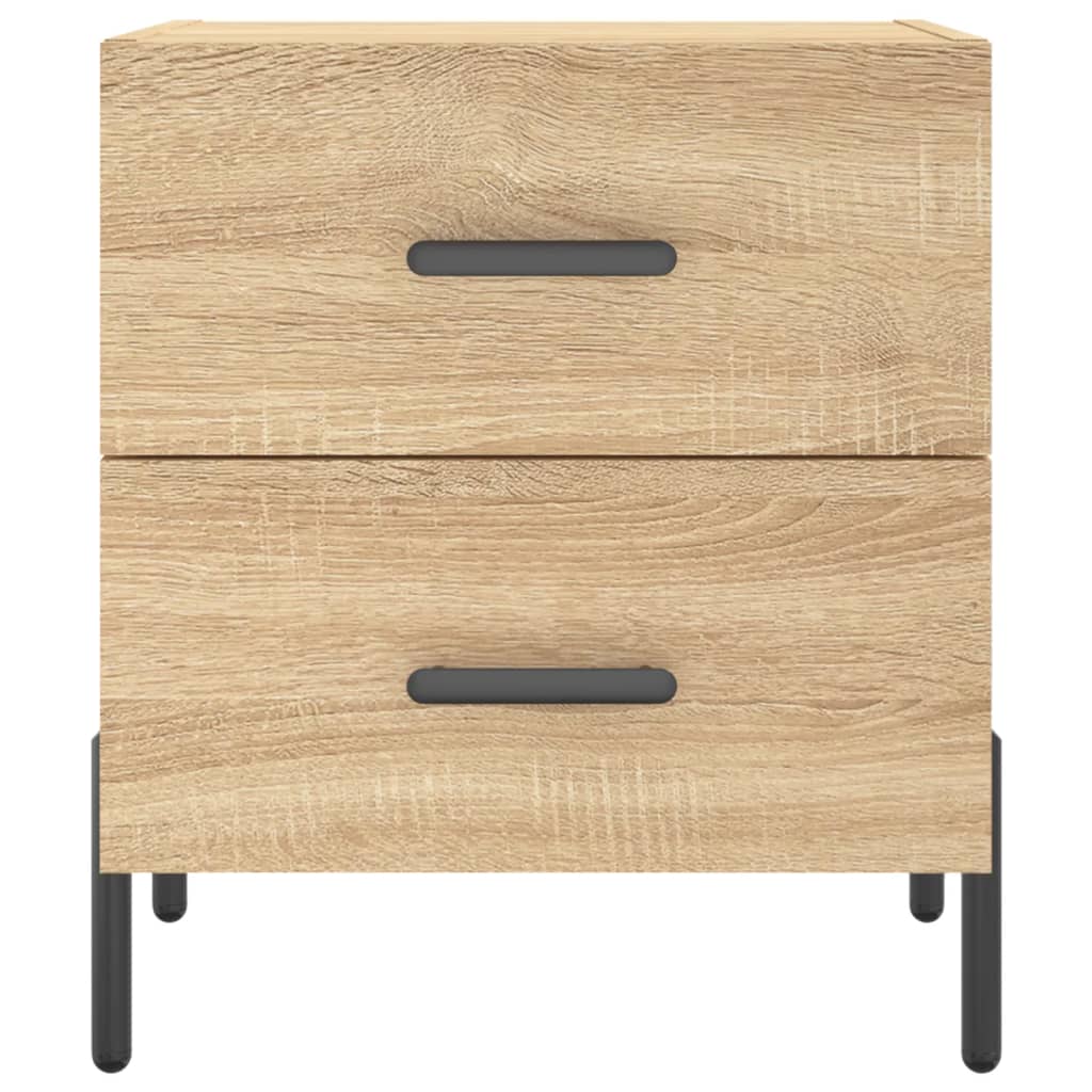 Nachtkastje 40X35X47,5 Cm Bewerkt Hout Kleurig 1 Sonoma eiken