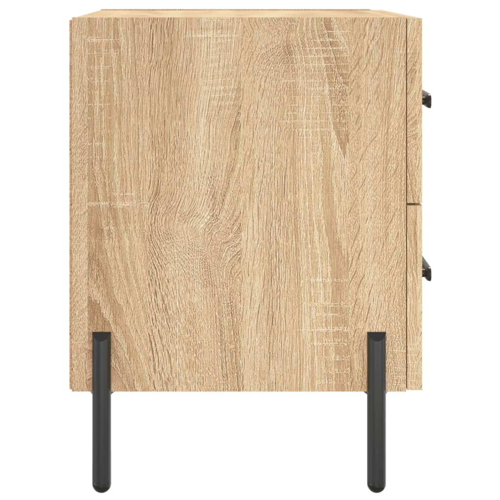 Nachtkastje 40X35X47,5 Cm Bewerkt Hout Kleurig 1 Sonoma eiken