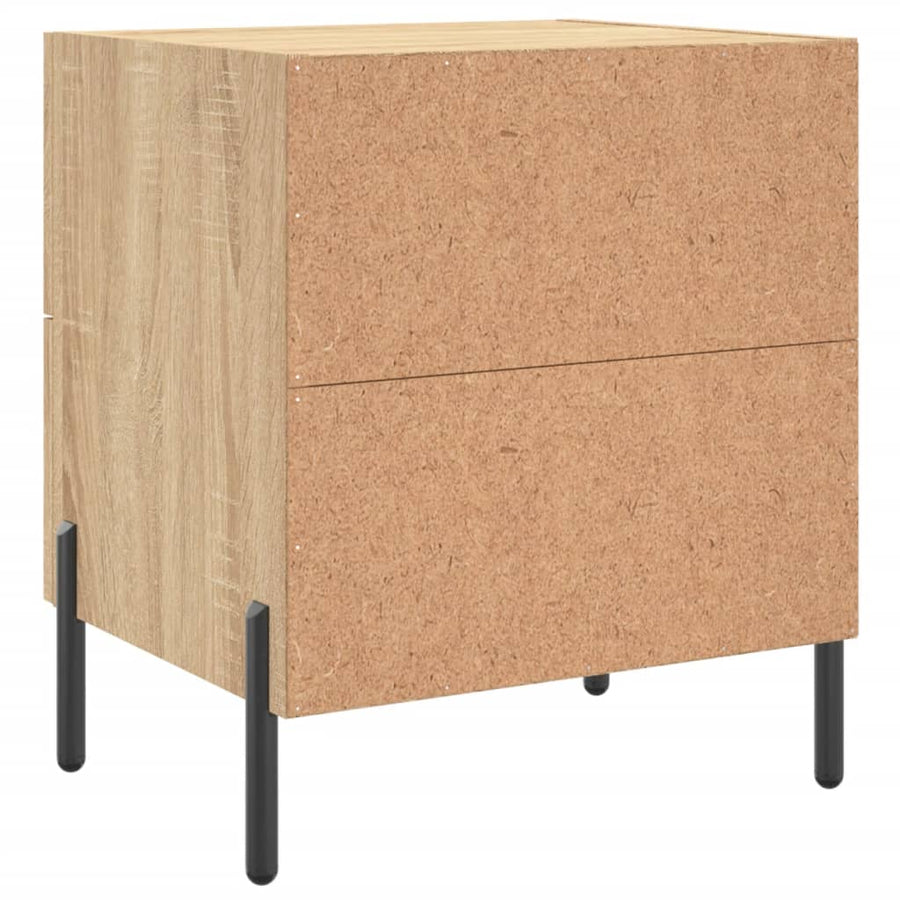 Nachtkastje 40X35X47,5 Cm Bewerkt Hout Kleurig 1 Sonoma eiken