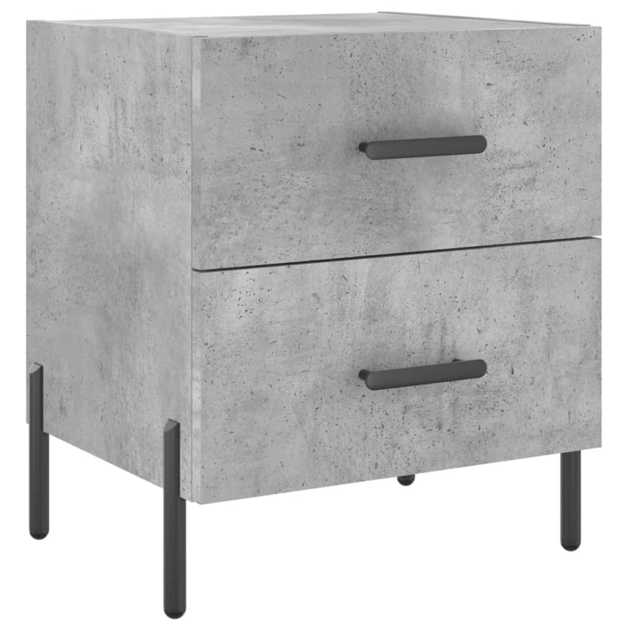 Nachtkastje 40X35X47,5 Cm Bewerkt Hout 1 Betongrijs
