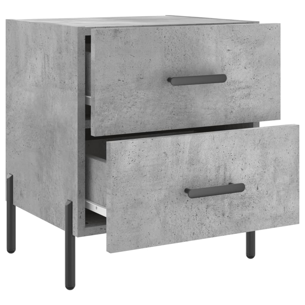 Nachtkastje 40X35X47,5 Cm Bewerkt Hout 1 Betongrijs