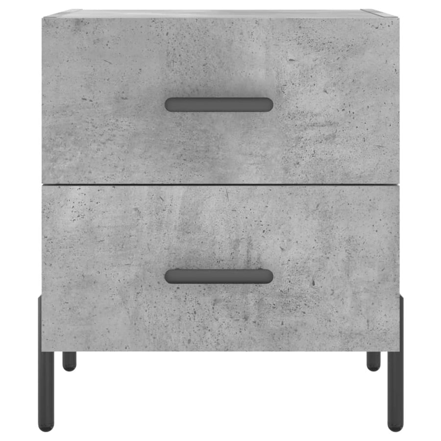 Nachtkastje 40X35X47,5 Cm Bewerkt Hout 1 Betongrijs