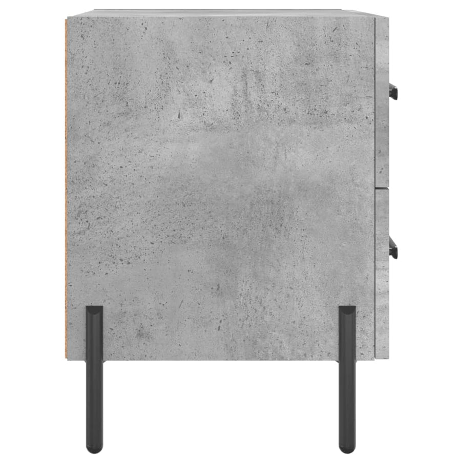 Nachtkastje 40X35X47,5 Cm Bewerkt Hout 1 Betongrijs