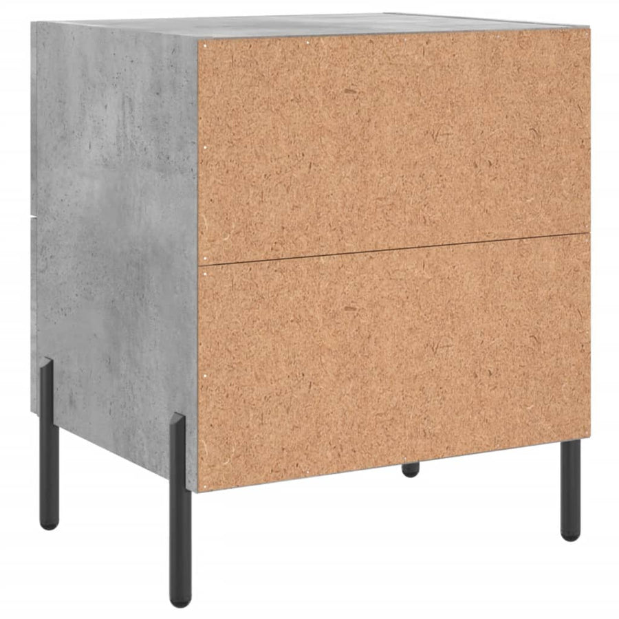 Nachtkastje 40X35X47,5 Cm Bewerkt Hout 1 Betongrijs