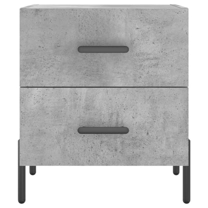 Nachtkastjes 2 St 40X35X47,5 Cm Bewerkt Hout Betongrijs
