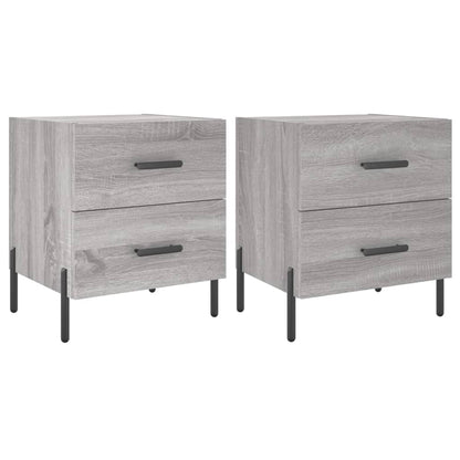 Nachtkastjes 2 St 40X35X47,5 Cm Bewerkt Hout Grijs Sonoma Eiken
