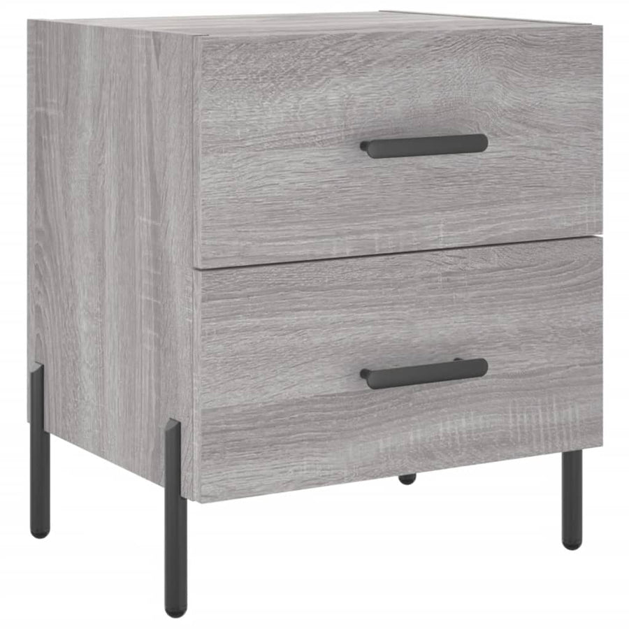 Nachtkastjes 2 St 40X35X47,5 Cm Bewerkt Hout Grijs Sonoma Eiken
