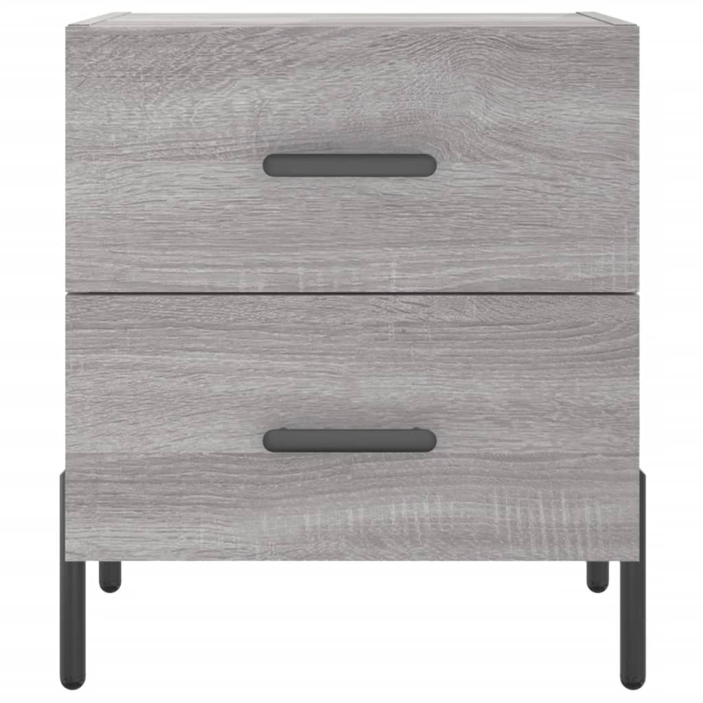 Nachtkastjes 2 St 40X35X47,5 Cm Bewerkt Hout Grijs Sonoma Eiken