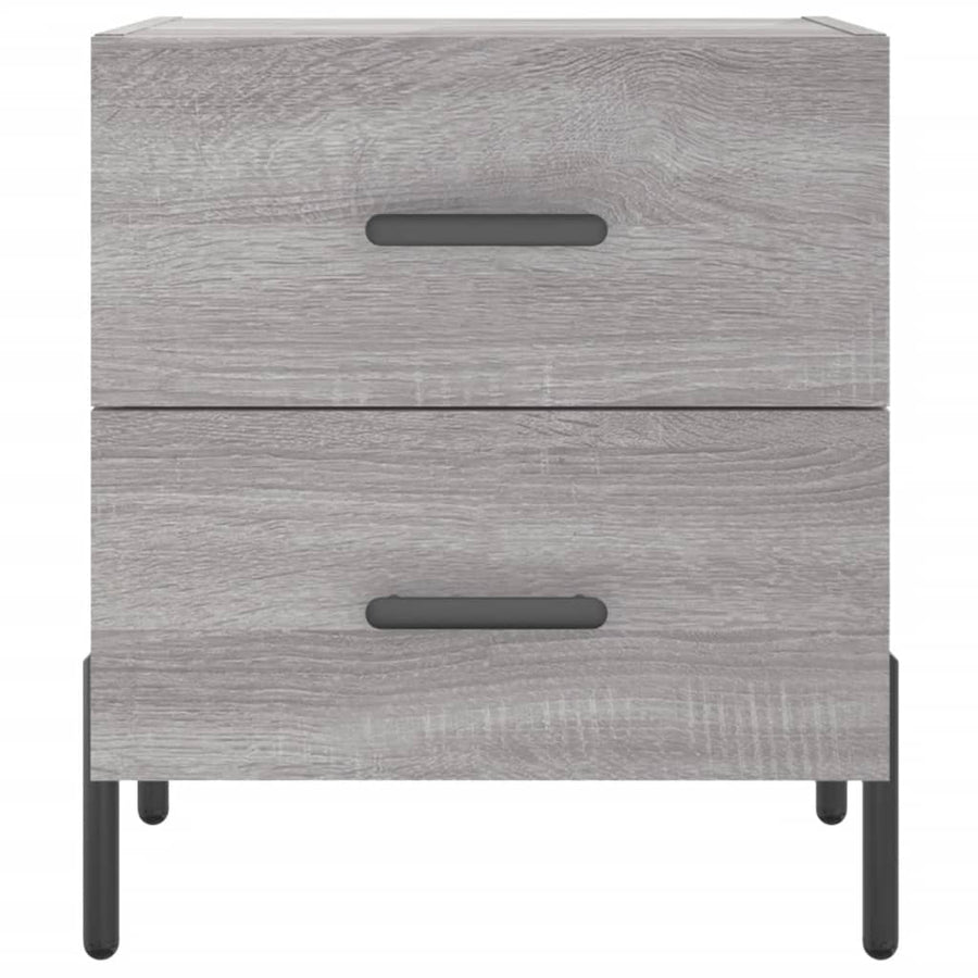Nachtkastjes 2 St 40X35X47,5 Cm Bewerkt Hout Grijs Sonoma Eiken