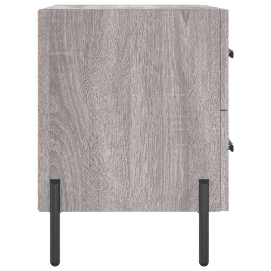 Nachtkastjes 2 St 40X35X47,5 Cm Bewerkt Hout Grijs Sonoma Eiken