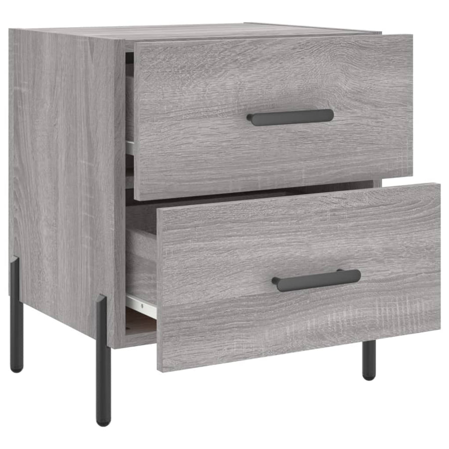 Nachtkastjes 2 St 40X35X47,5 Cm Bewerkt Hout Grijs Sonoma Eiken